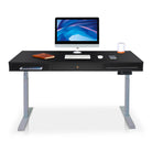 Bureau assis debout 1 tiroir - SPACE DYNAMIC SQUARE 110x60 cm gris-noir
