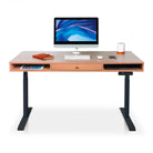 Bureau assis debout 1 tiroir - SPACE DYNAMIC SQUARE 160x80 cm noir-chene-naturel