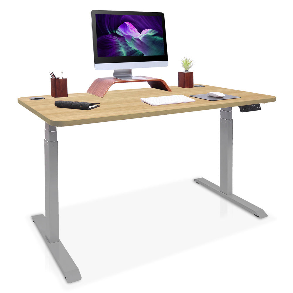 Rocelco Convertisseur de bureau debout réglable en hauteur de 32 po -  Élévateur de poste de travail pour ordinateur assis-debout - Support de  clavier rétractable à deux écrans Support à ressort à
