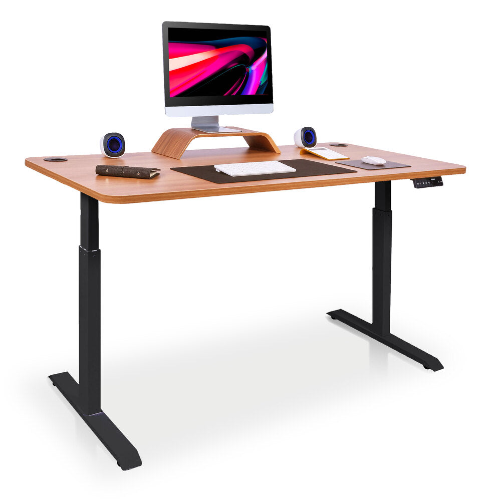 bureau assis debout ACTIVE 140x70cm noir chene