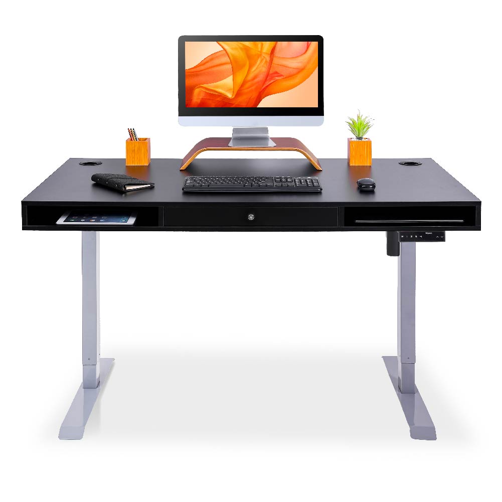 NB FC40-B Support ergonomique ajustable pour travail assis-debout pour  clavier et écran PC 24″ – 35 noir - Ergosolid