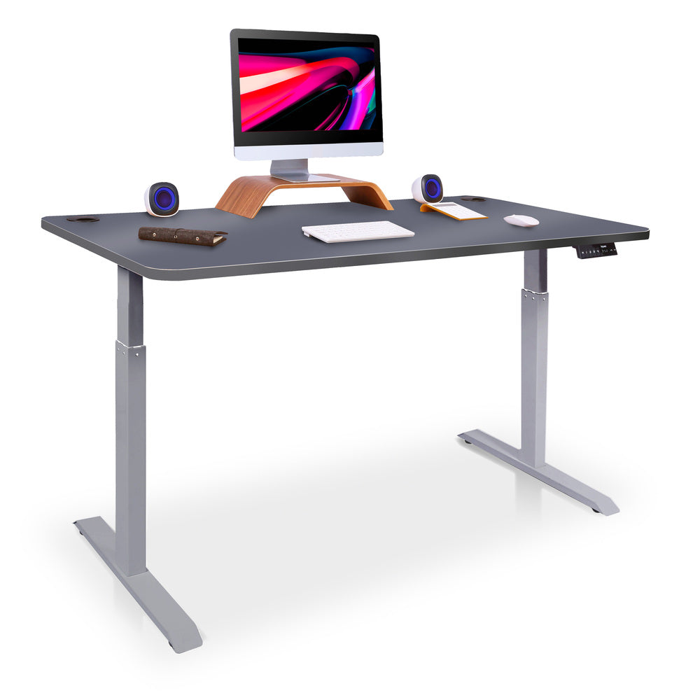 bureau assis debout ACTIVE 140X70cm gris ardoise