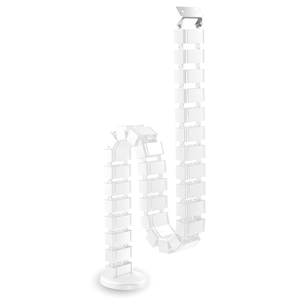 Goulotte passe-câbles verticale, blanche