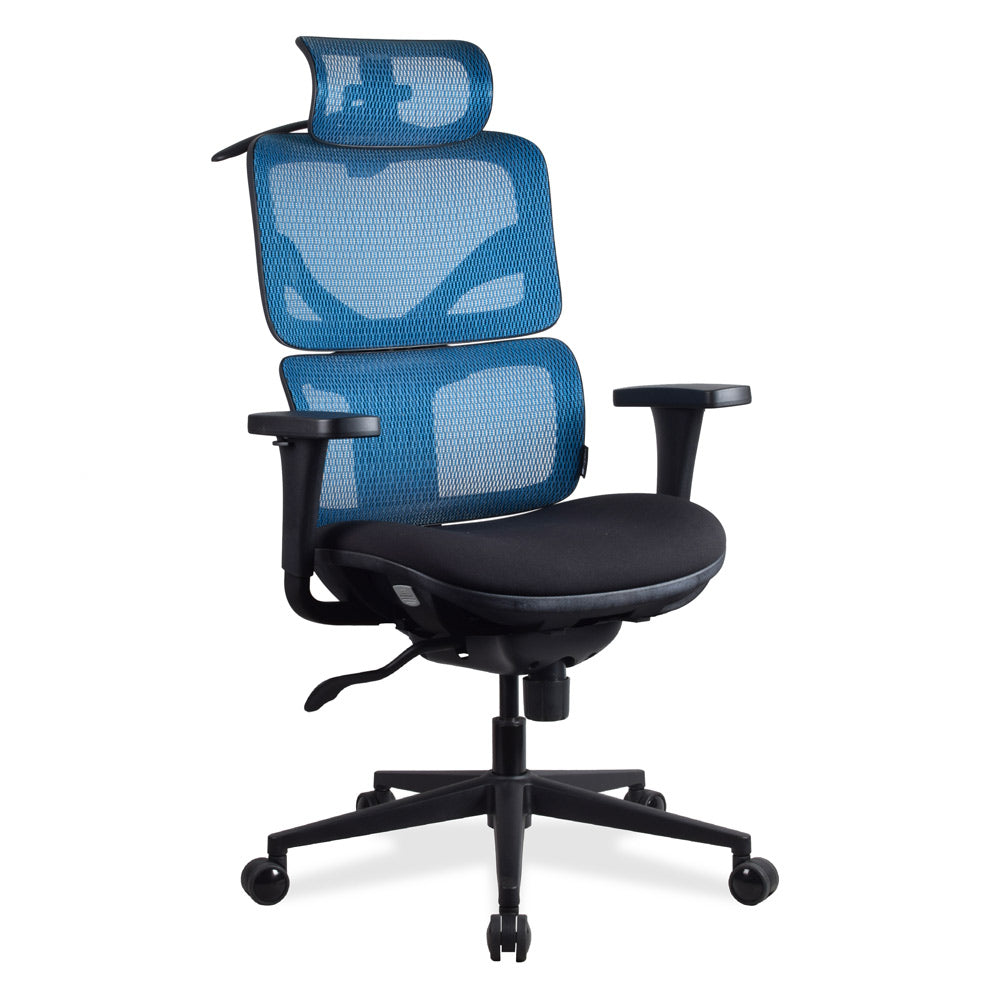 Acaza chaise de bureau ergonomique, siège à roulettes avec hauteur