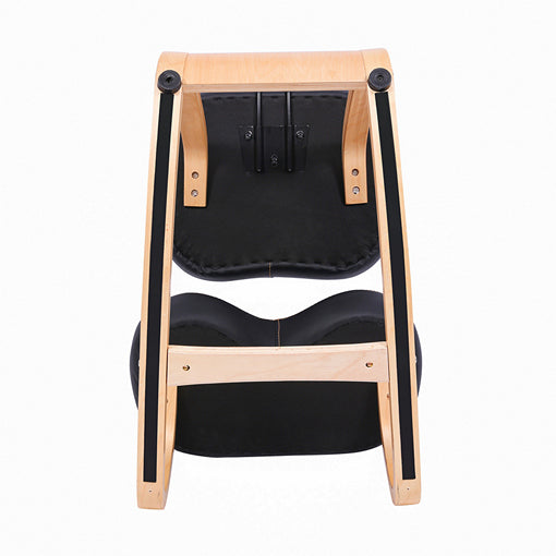 Tabouret, chaise ergonomique, siège assis genoux en bois pliable et  réglable - Noir