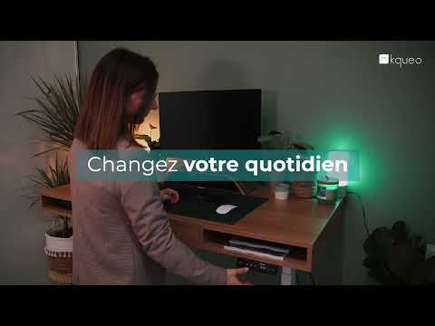 vidéo bureaux assis debout avec rangements KQUEO